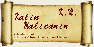 Kalin Malićanin vizit kartica